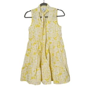 Lisa Marie Fernandez for Target Yellow Floral Tiered Mini Dress Size XXS